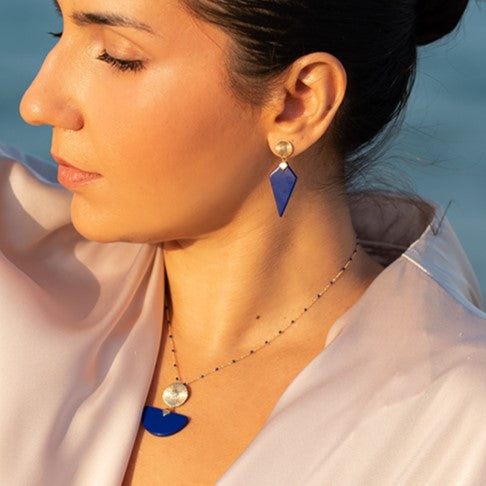 Shams Dagger Lapis Lazuli Earrings