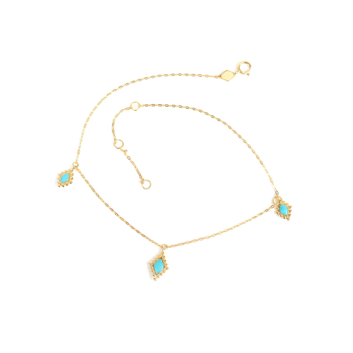 Granada Anklet losanges Turquoise