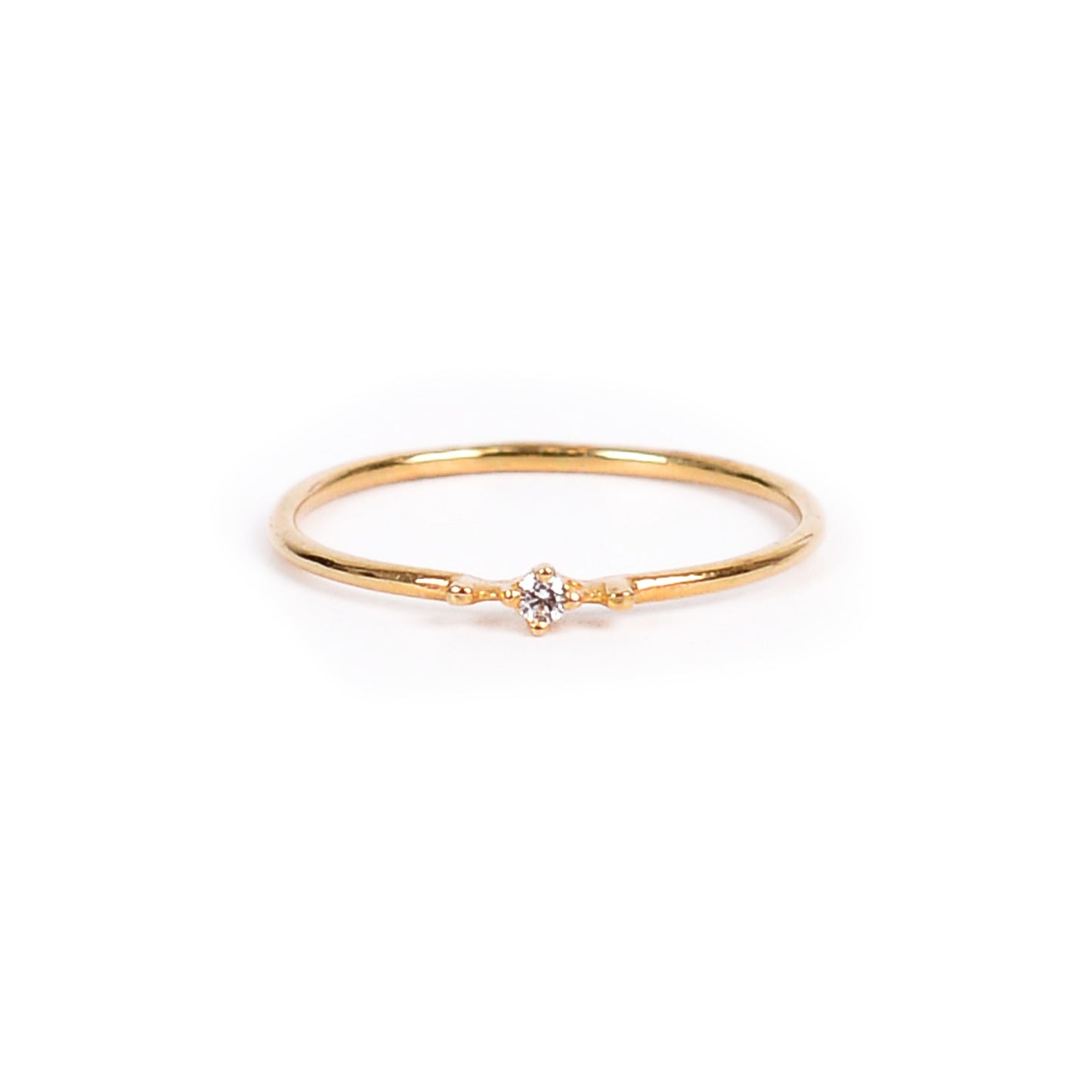 Stacks Dainty Ring Single Diamond