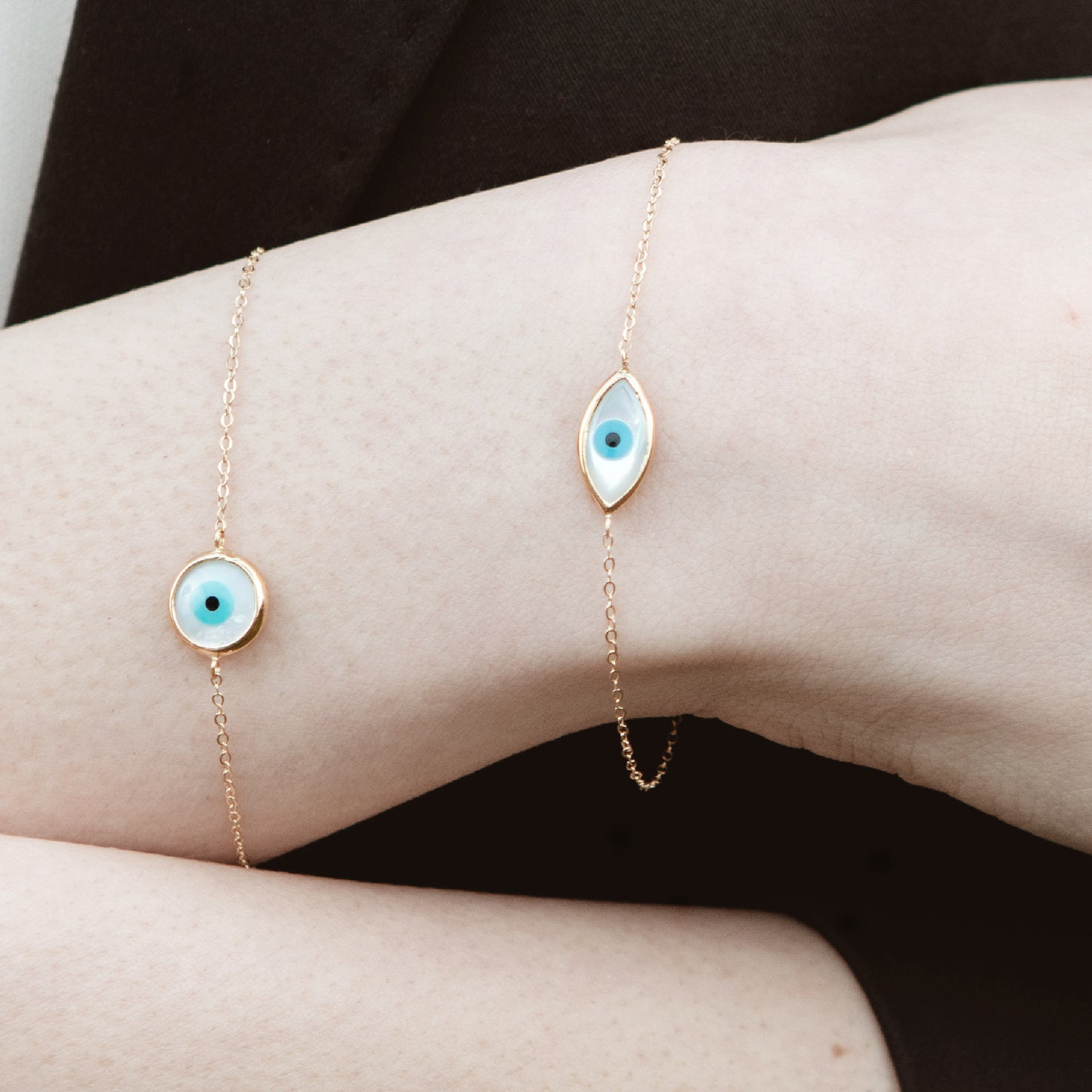 Mati Round Eye Bracelet Gold