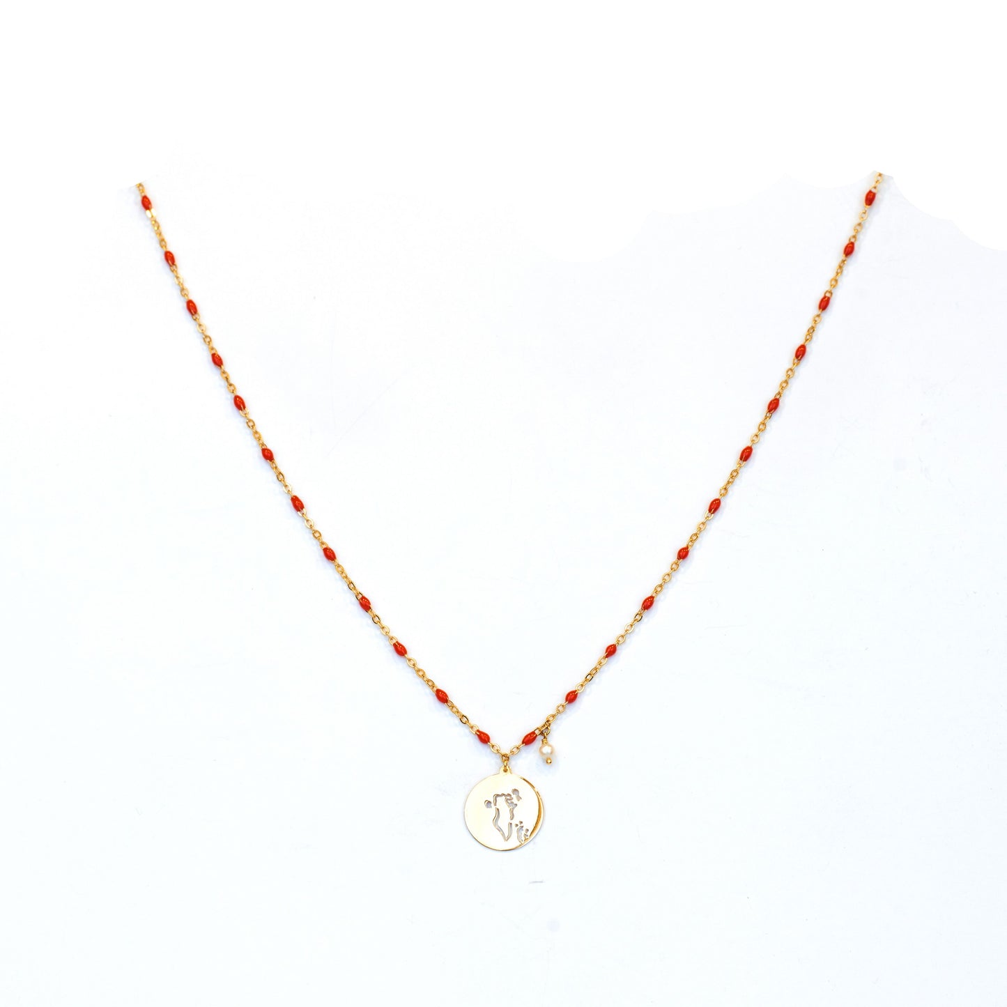 My Bahrain Necklace with Red Primavera Chain