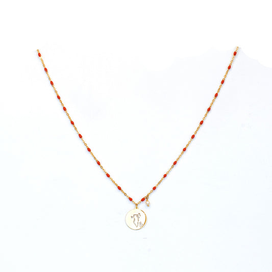 My Bahrain Necklace with Red Primavera Chain