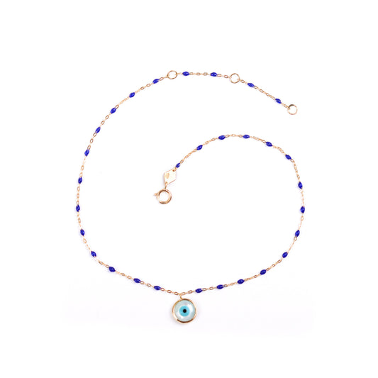 Mati Round Eye Anklet Primavera Egyptian Blue