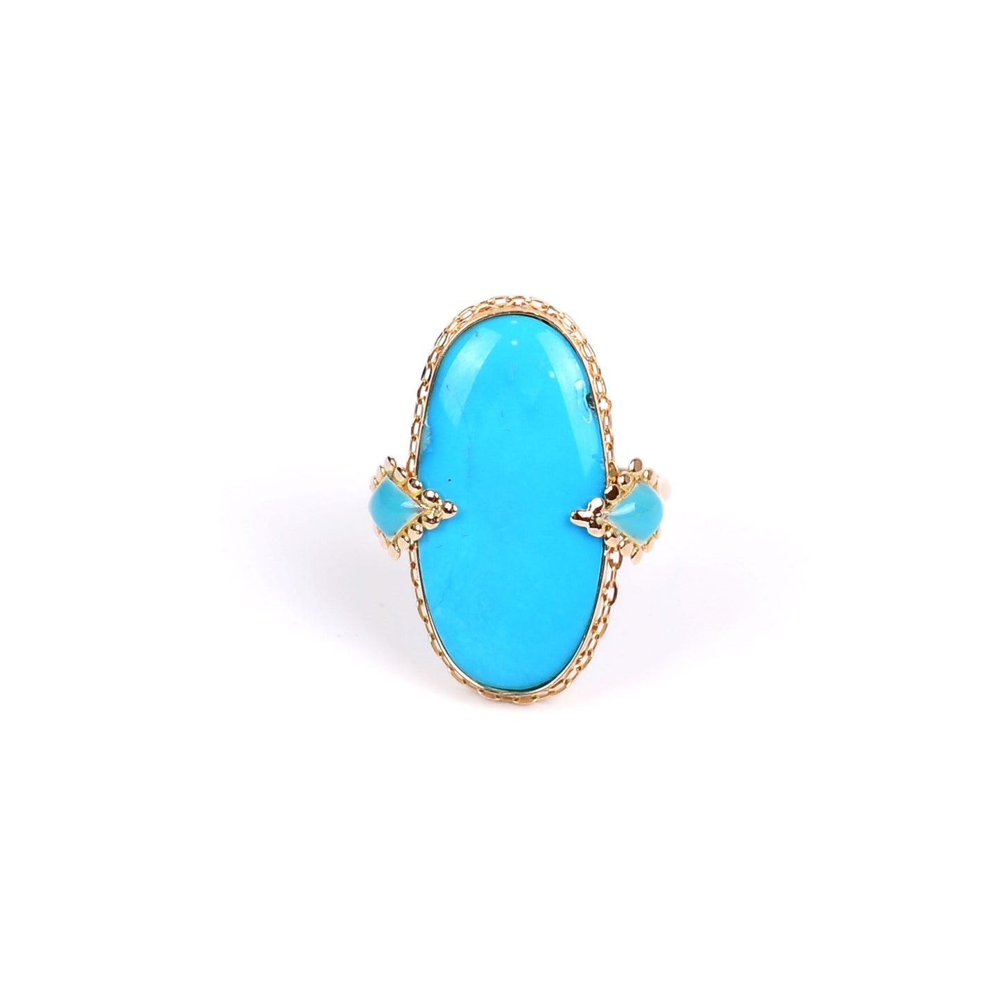 Fayruz Antique Oval Turquoise Ring