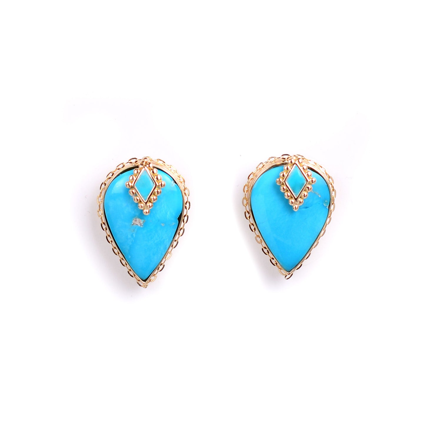 Fayruz Turquoise Pear Earrings