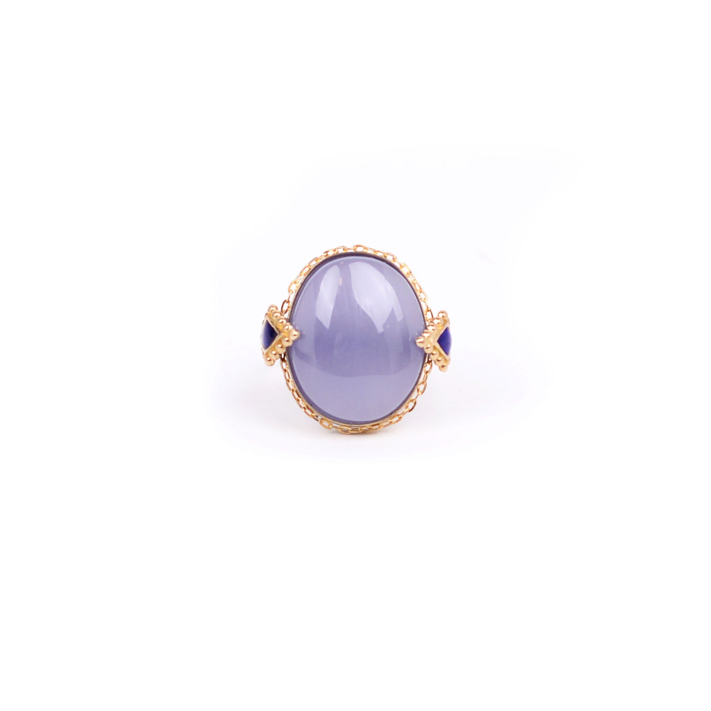 Fayruz Antique Purple Agate Ring