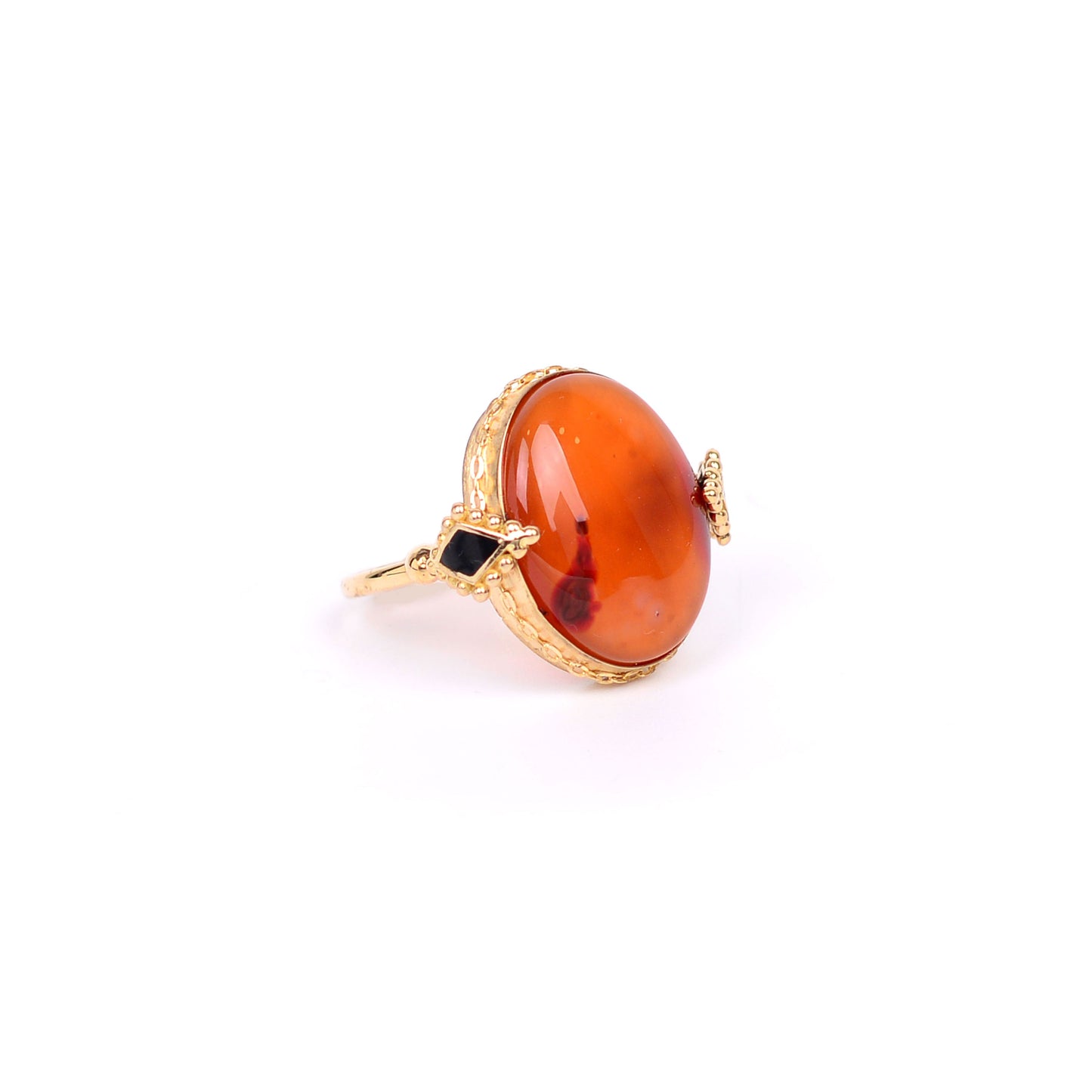 Fayruz Antique Red Agate Ring