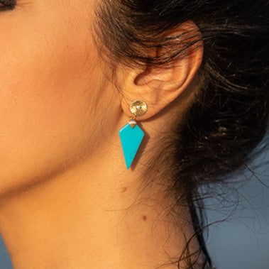 Shams Dagger Turquoise Earrings