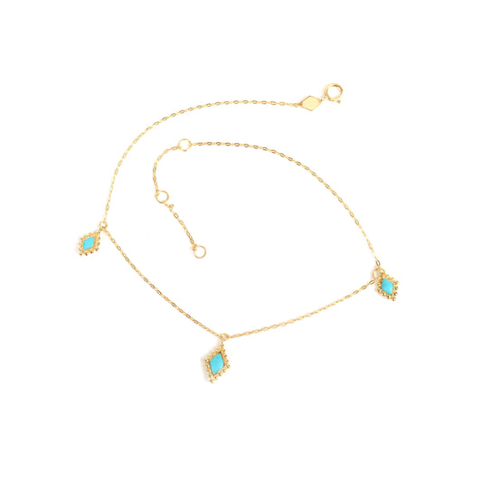 Granada Anklet Primavera Turquoise