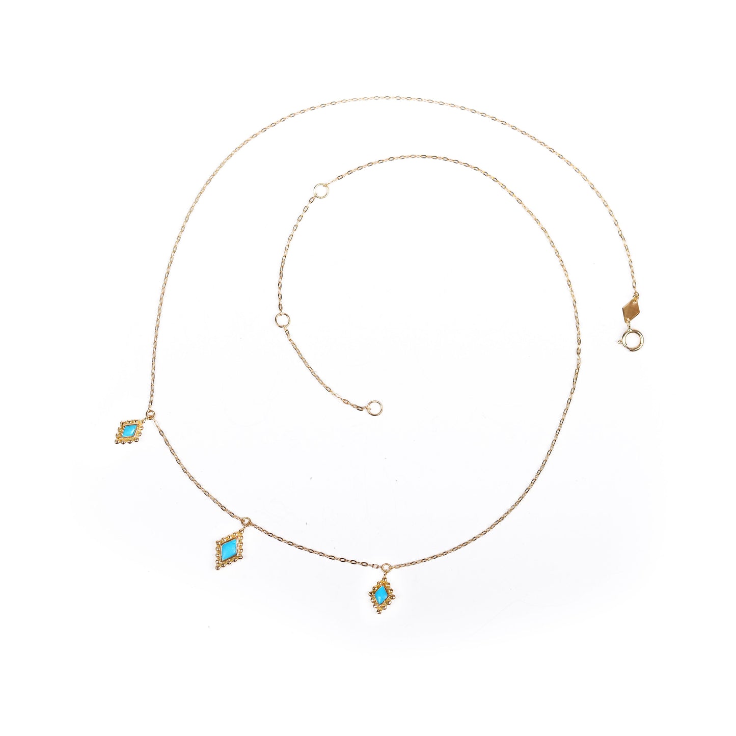 Granada Necklace Turquoise Losanges Hanging