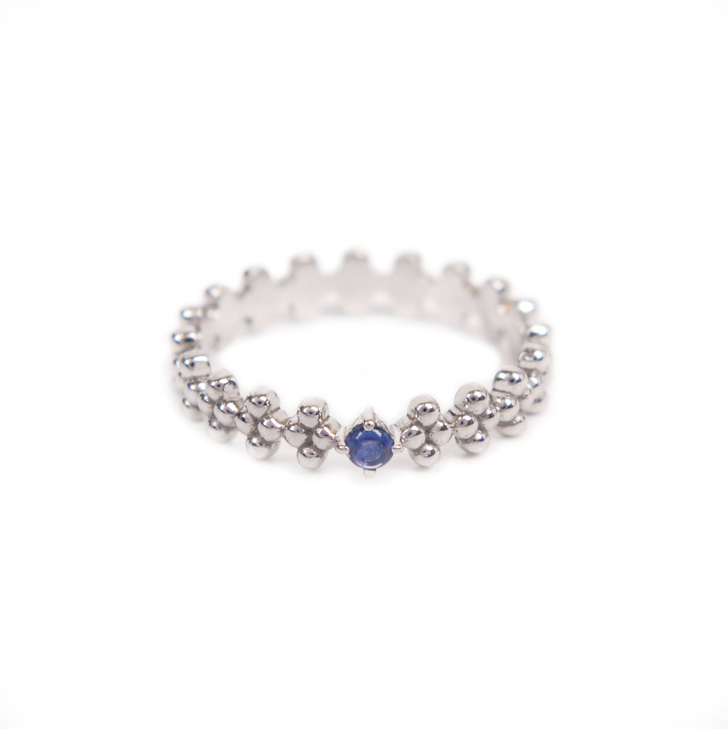 Stacks White Gold Single Sapphire