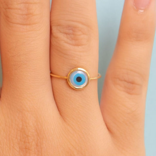 Mati Round Eye Ring