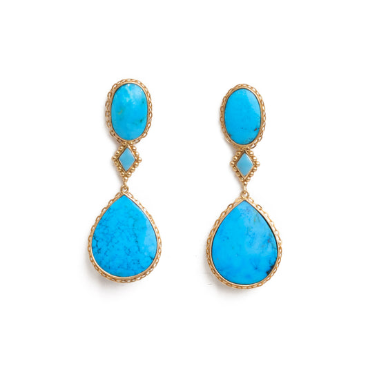 Fayruz Antique Turquoise Earrings