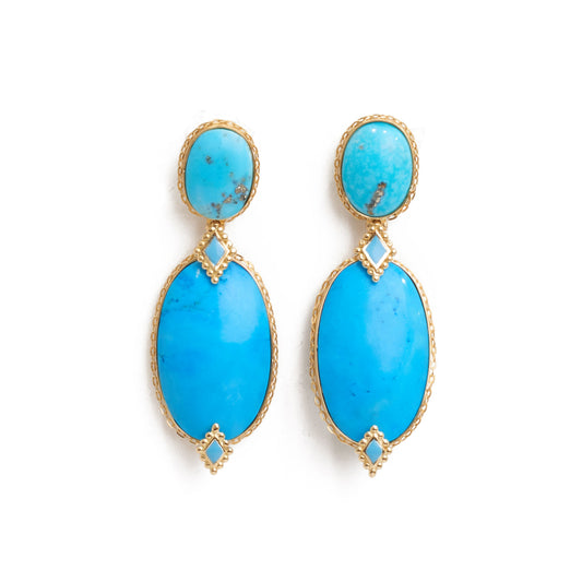 Fayruz Antique Turquoise Earrings