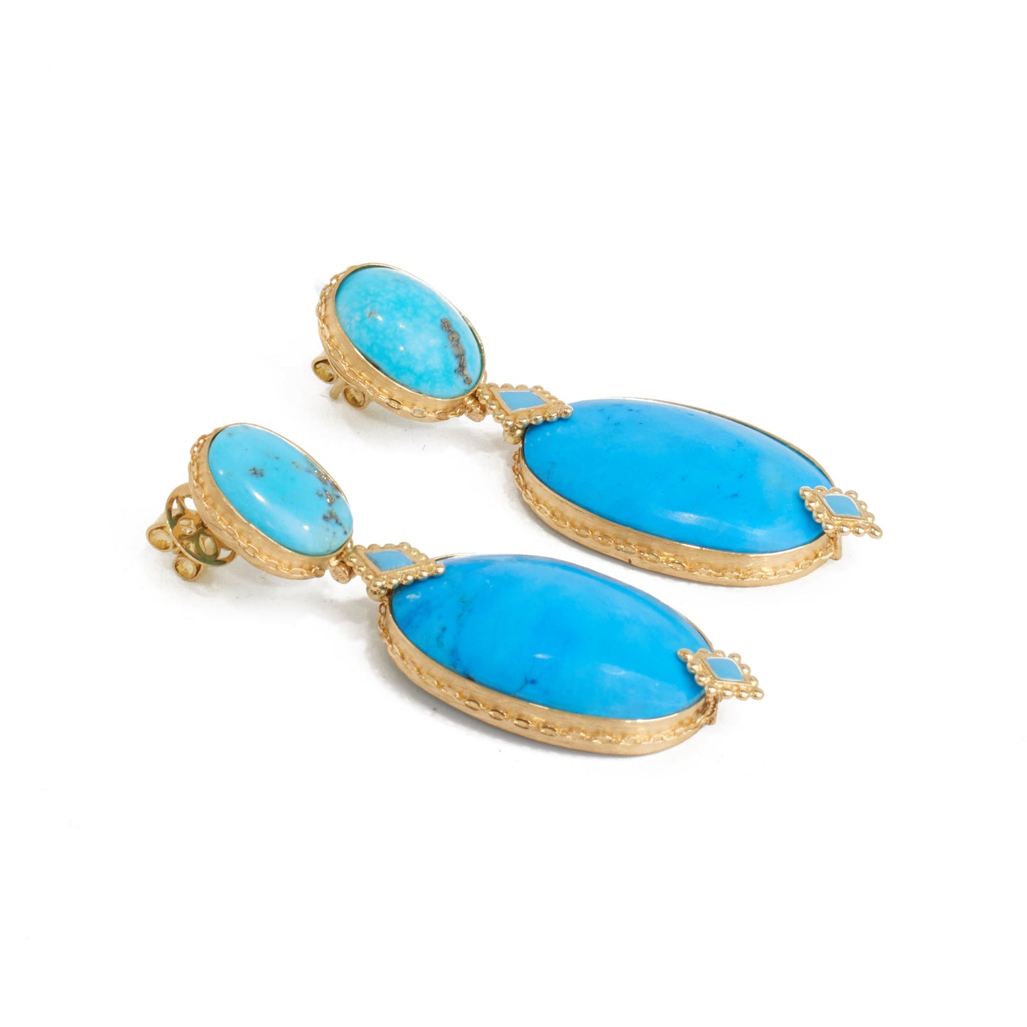 Fayruz Antique Turquoise Earrings