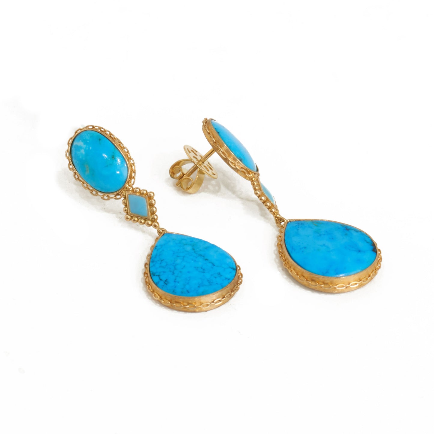 Fayruz Antique Turquoise Earrings