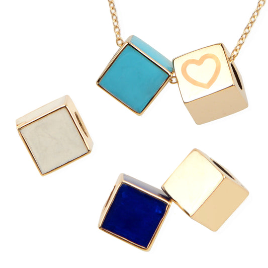 Reminiscence 2 Cube Necklace with Primavera Chain