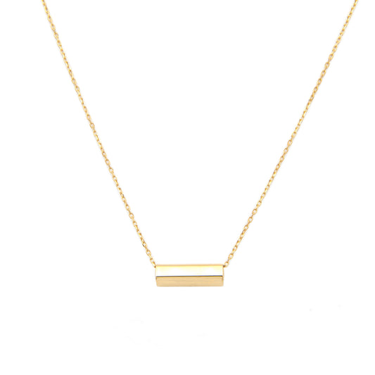 Reminiscence Pipe Pendant with Gold Chain