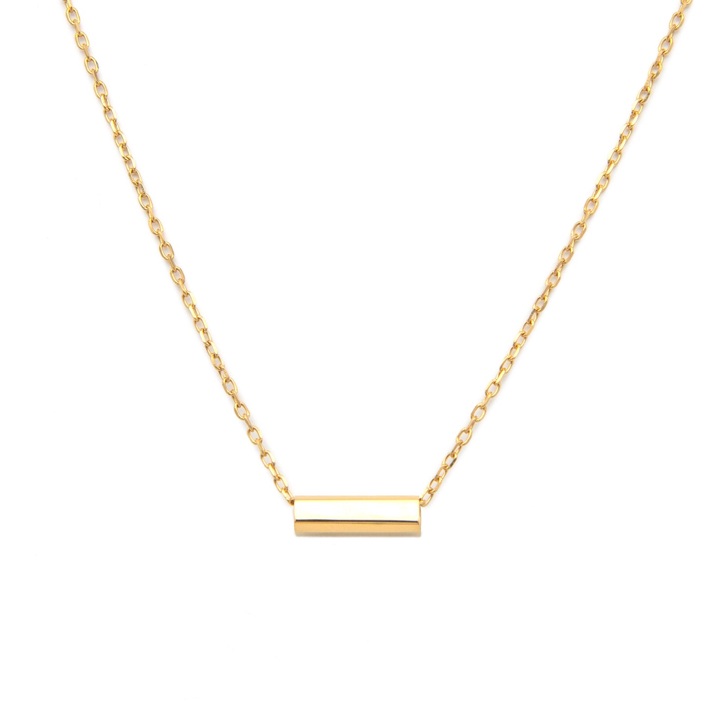 Reminiscence Pipe Pendant with Long Link Chain
