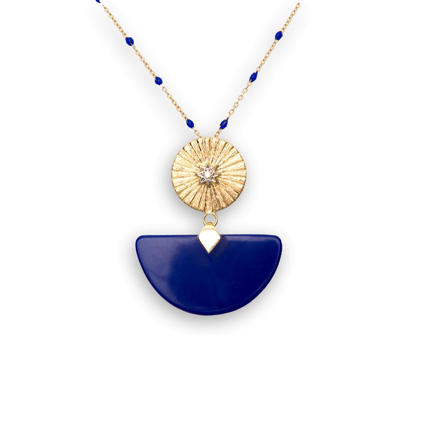 Shams Half-Moon Lapis Lazuli Pendant