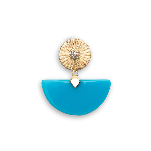 Shams Half-Moon Turquoise Pendant