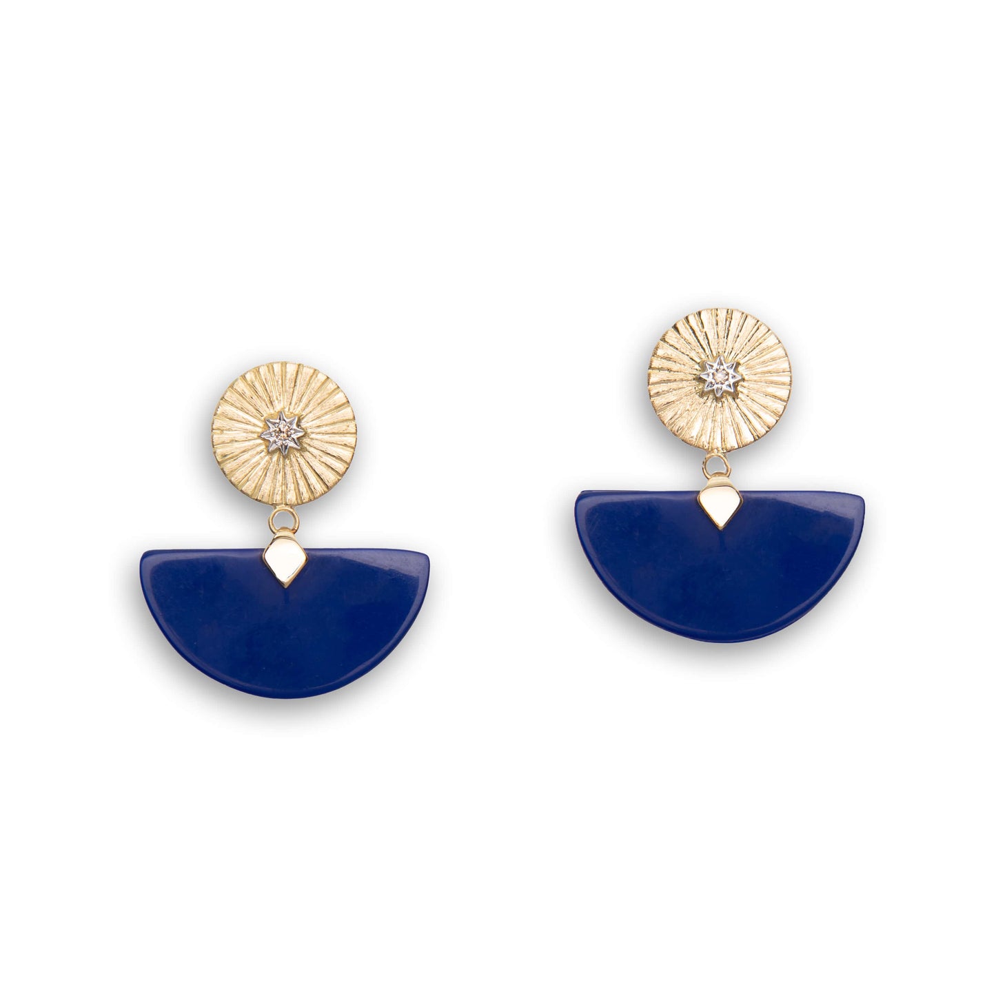 Shams Half-Moon Lapis Lazuli Earrings