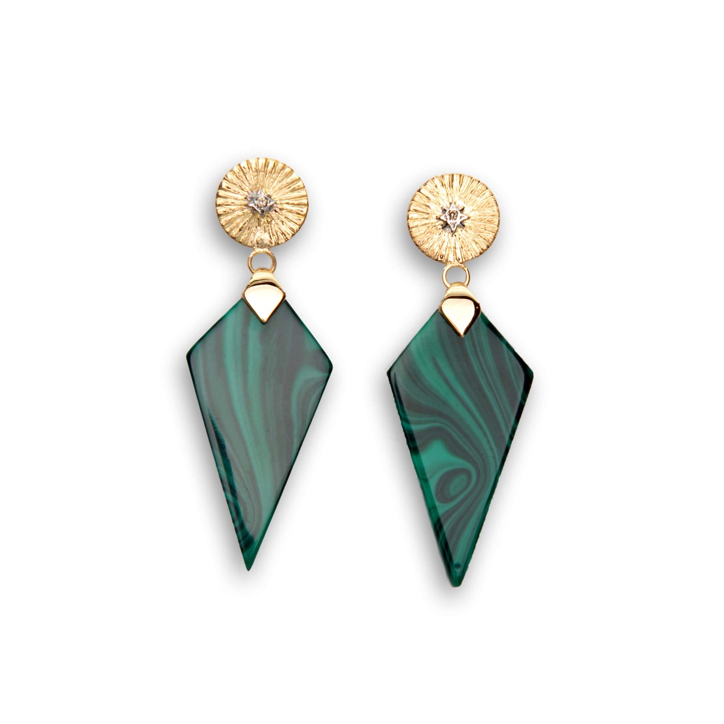 Shams Dagger Malakite Earrings