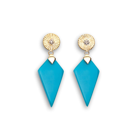 Shams Dagger Turquoise Earrings