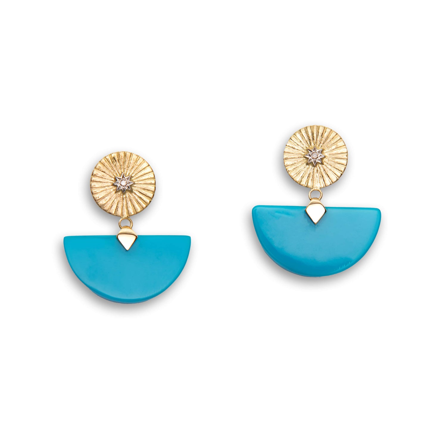 Shams Half-Moon Turquoise Earrings